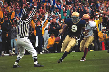 Burris Scores ND's Third TD